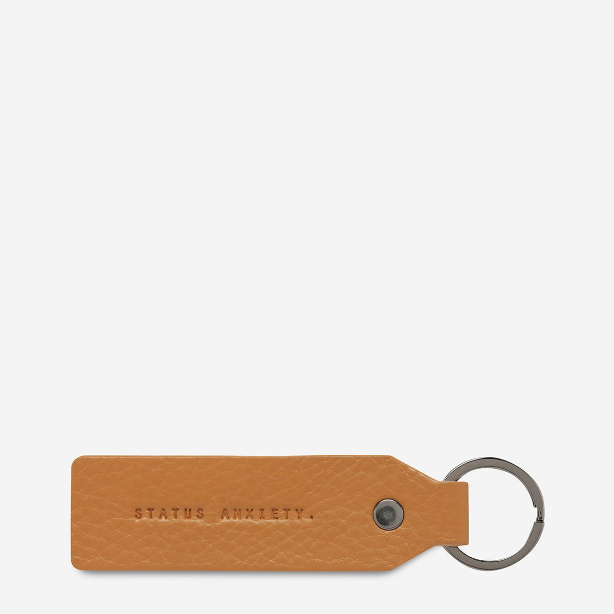 Status Anxiety Make Your Move Leather Keyring Tan