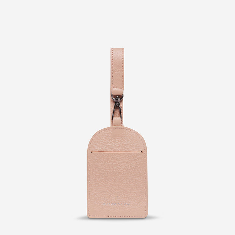 Status Anxiety Found You Leather Luggage Tag Dusty Pink