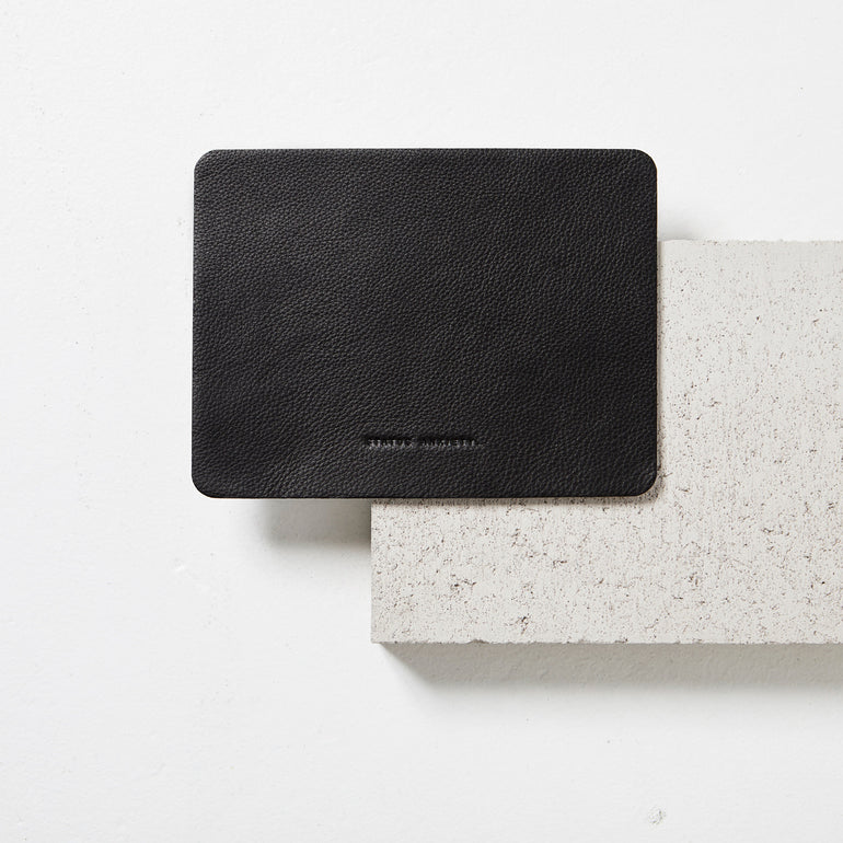Status Anxiety Of Sound Mind Leather Mouse Pad Black