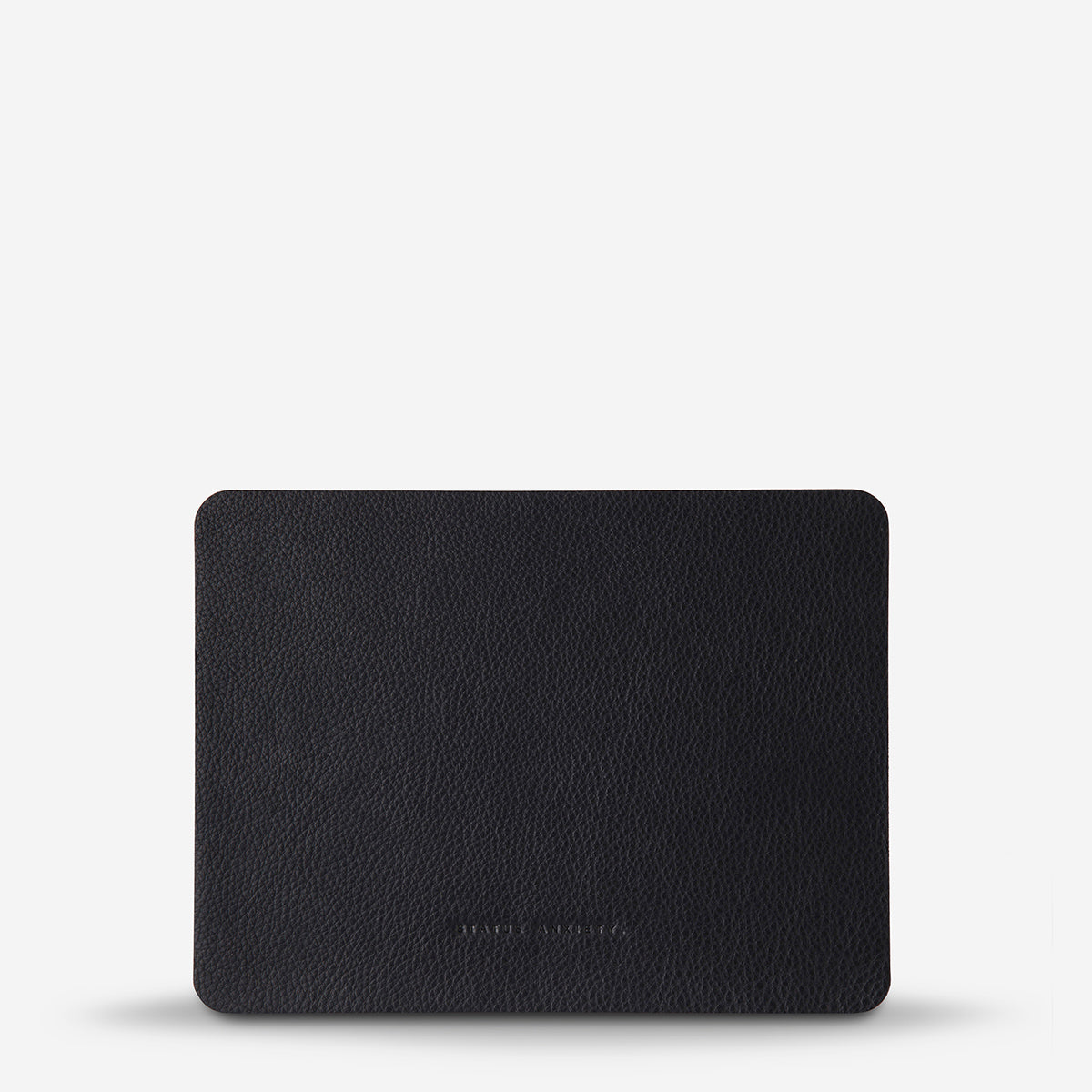 Status Anxiety Of Sound Mind Leather Mouse Pad Black