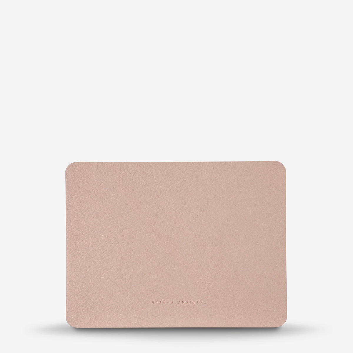Status Anxiety Of Sound Mind Leather Mouse Pad Dusty Pink