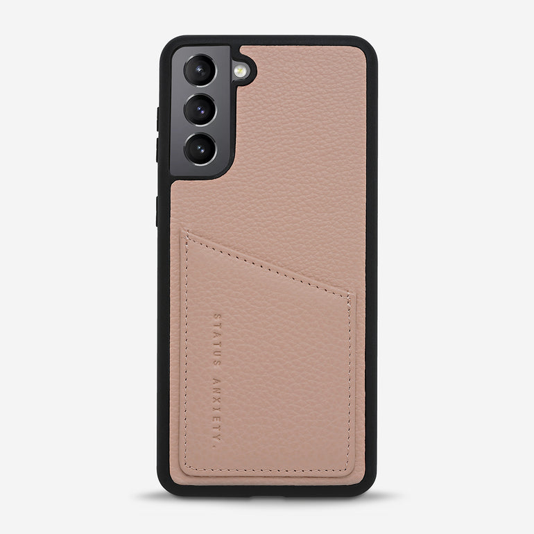 Status Anxiety Who's Who Leather iPhone Cases Dusty Pink