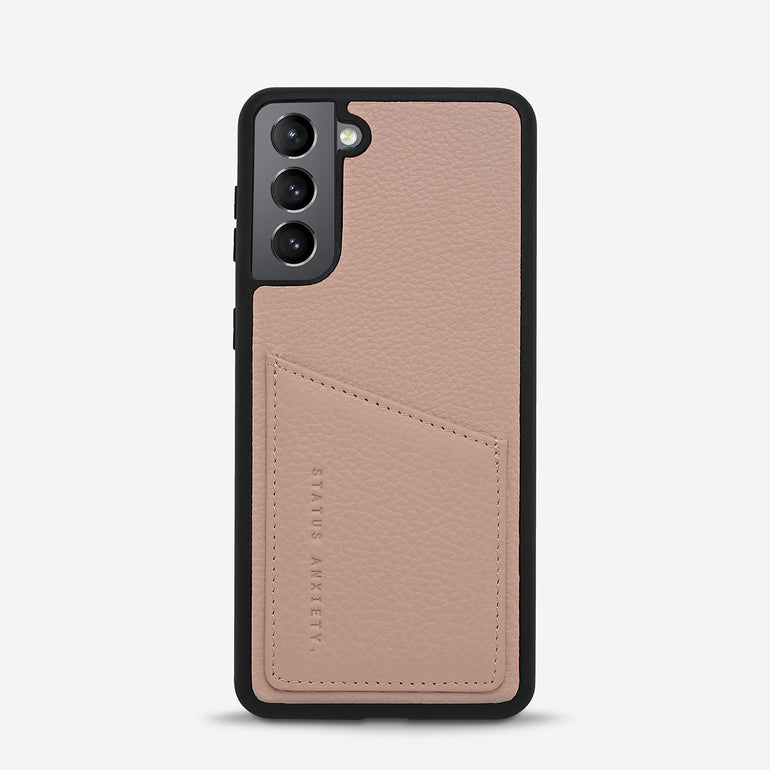 Status Anxiety Who's Who Leather iPhone Cases Dusty Pink