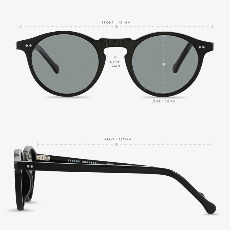 Status Anxiety Ascetic Sunglasses Black