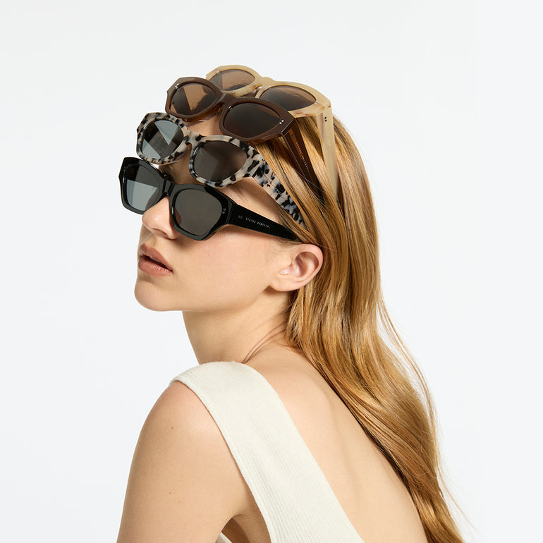 Otherworldly Sunglasses (Black / Off-White) – Congruent Space *₊˚⁎*₊