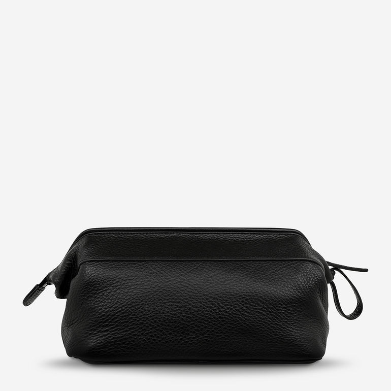 Status Anxiety Liability Leather Toiletry Bag Black