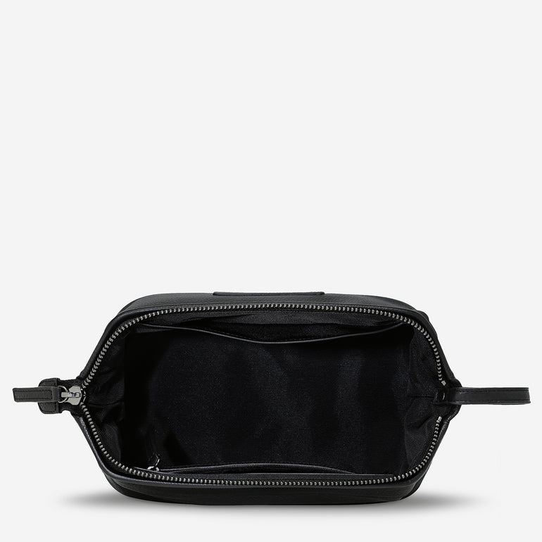 Status Anxiety Liability Leather Toiletry Bag Black