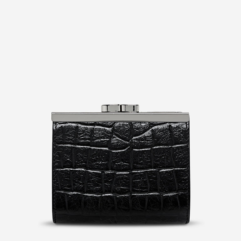 Status Anxiety As You Were Womens Leather Wallet Black Croc