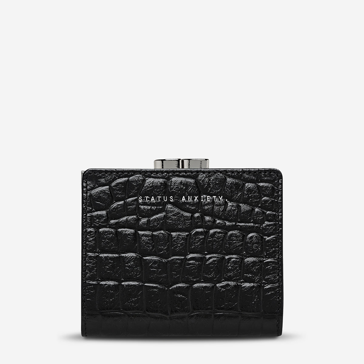 Status Anxiety As You Were Womens Leather Wallet Black Croc