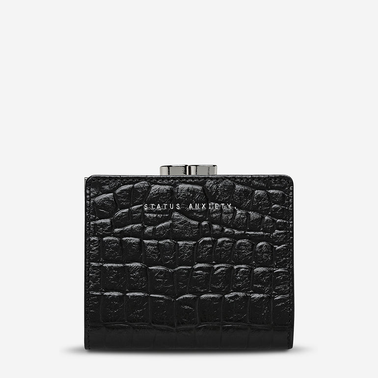 Status Anxiety As You Were Womens Leather Wallet Black Croc