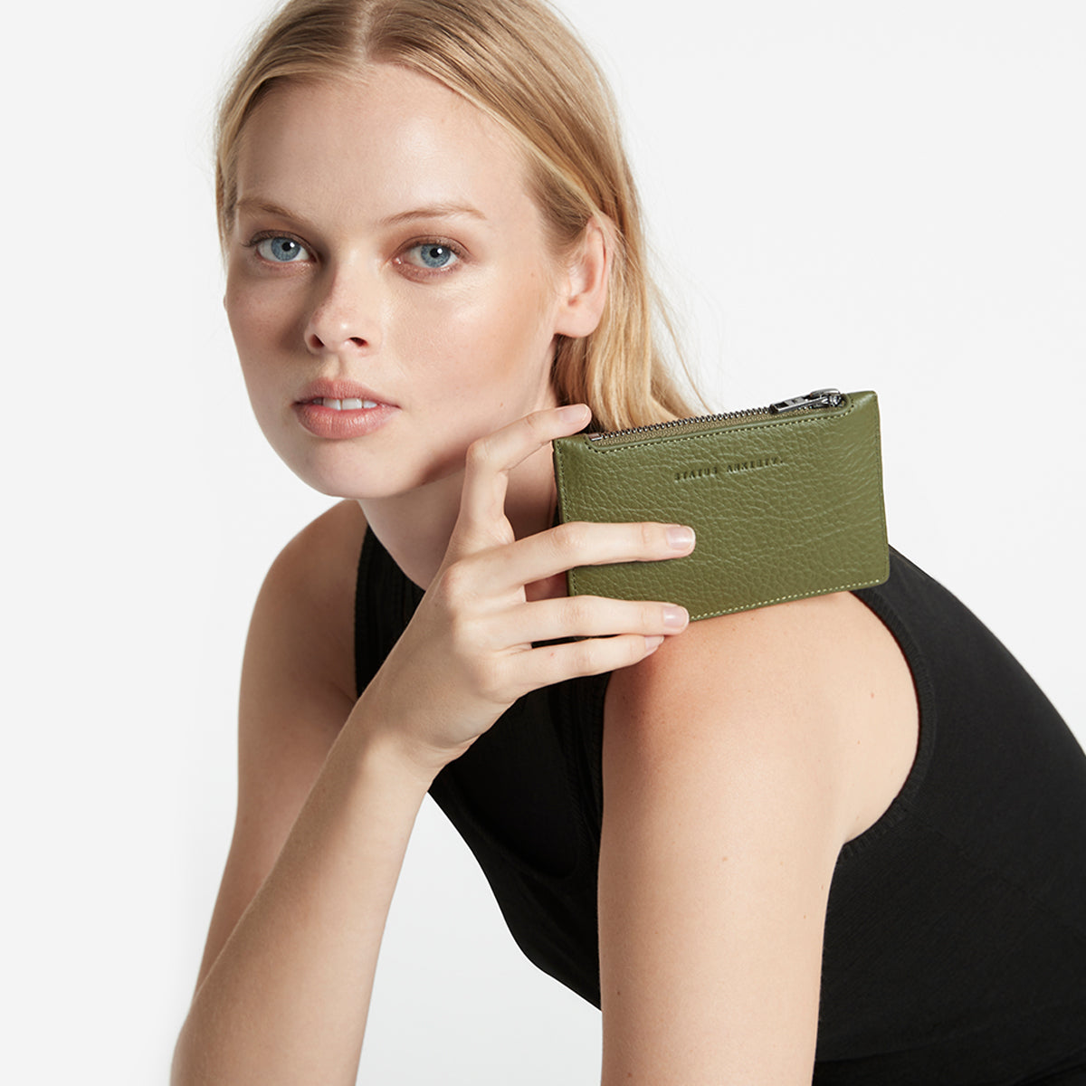 Status Anxiety Avoiding Things Women's Leather Wallet Khaki