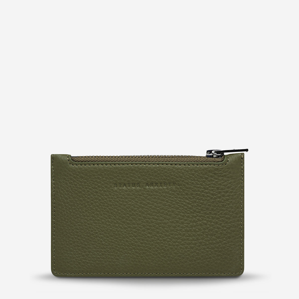 Status Anxiety Avoiding Things Women's Leather Wallet Khaki