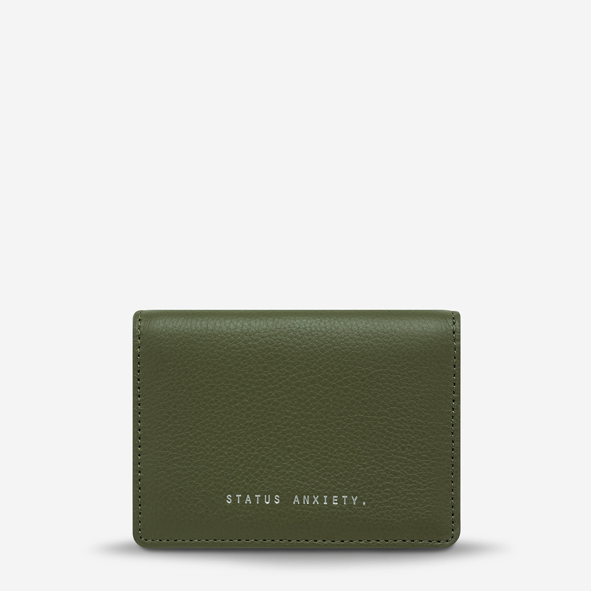 Status Anxiety Easy Does It Women's Leather Wallet Khaki