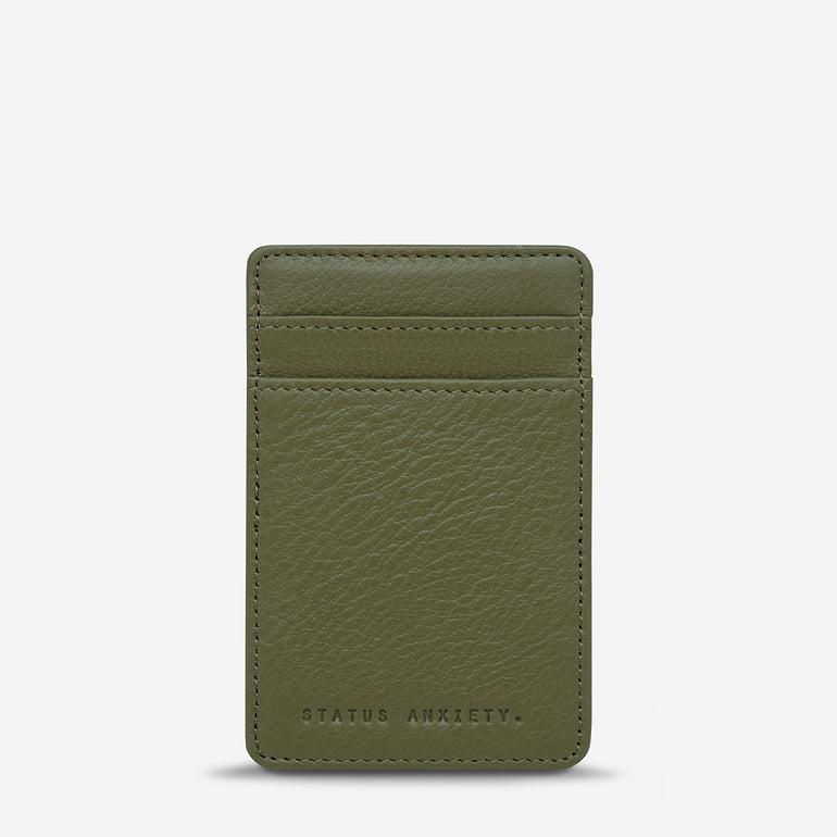 Status Anxiety Magic Flip Men's Leather Wallet Khaki