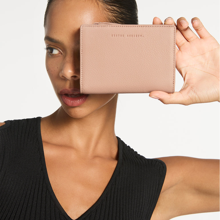 Status Anxiety Insurgency Women's Leather Wallet Dusty Pink
