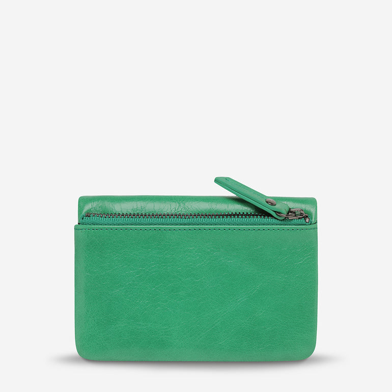Status Anxiety Is Now Better Women's Leather Wallet Emerald