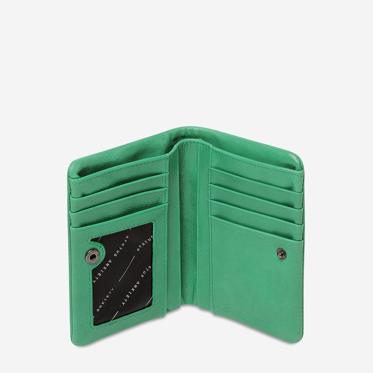 Status Anxiety Is Now Better Women's Leather Wallet Emerald