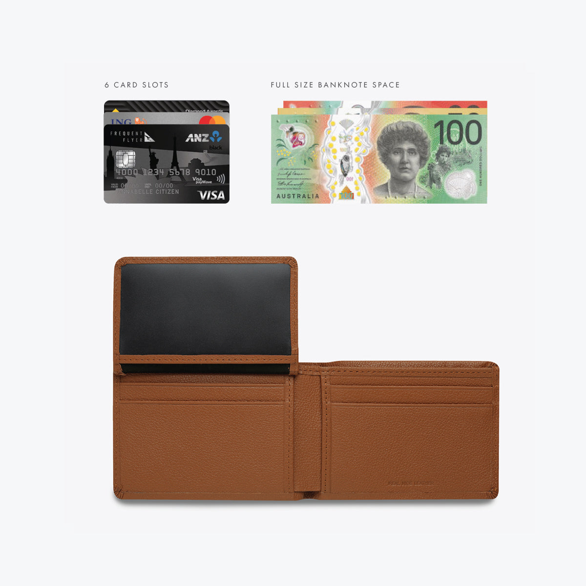 Status Anxiety Jonah Men's Leather Wallet Camel