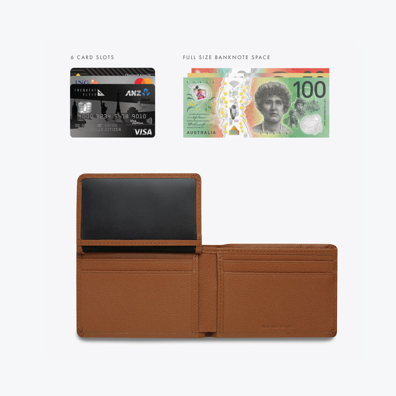 Status Anxiety Jonah Men's Leather Wallet Camel