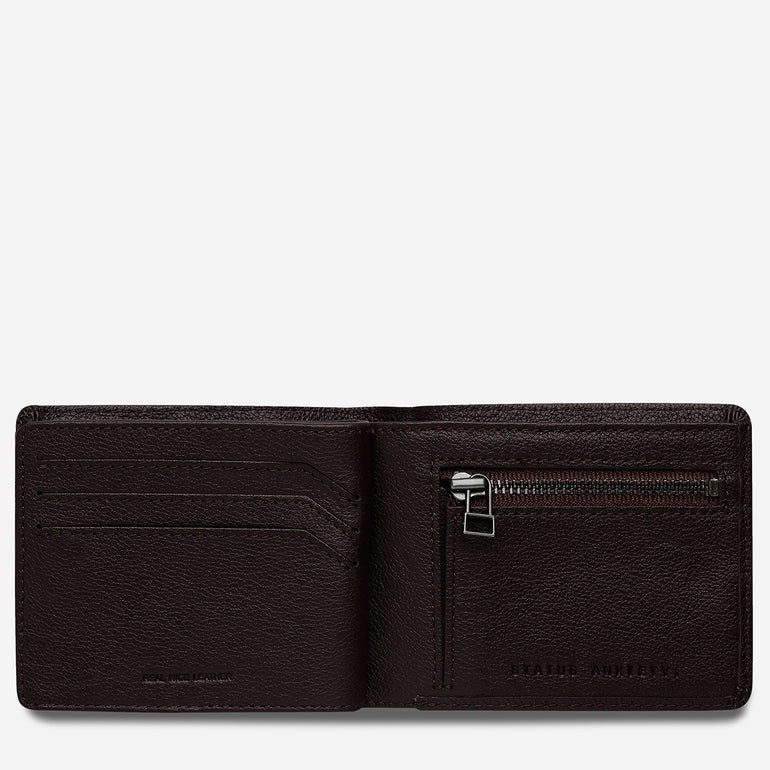 Status Anxiety Leonard Men's Leather Wallet Chocolate