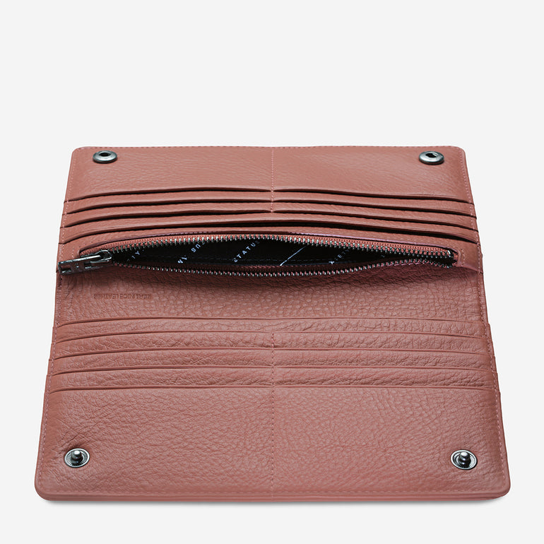 Status Anxiety Living Proof Women's Leather Wallet Dusty Rose