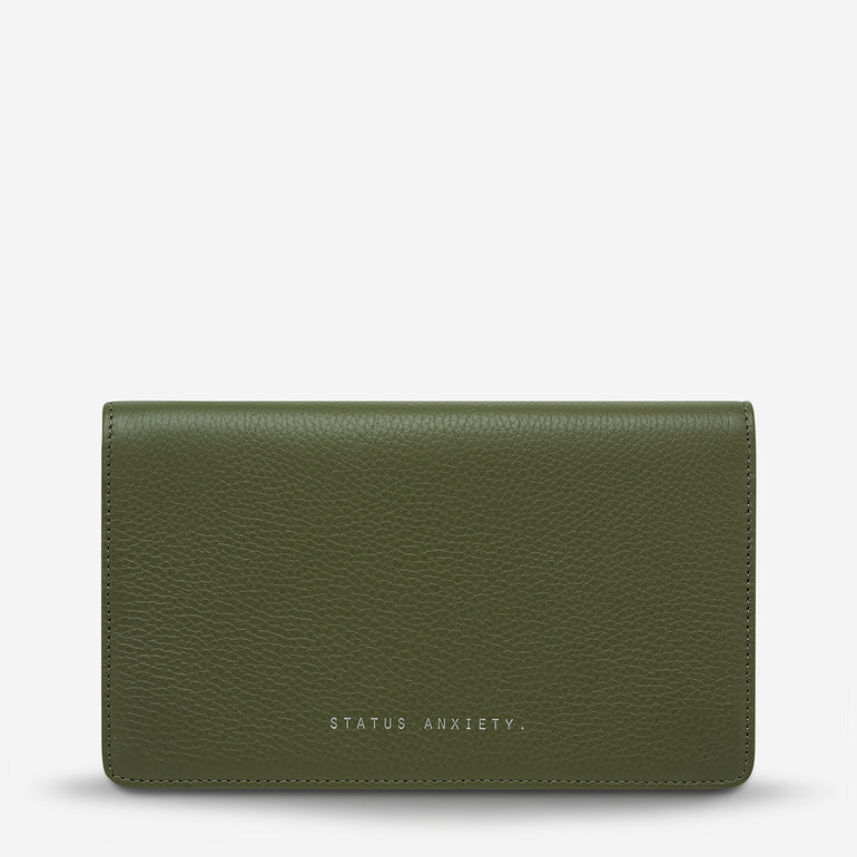 Status Anxiety Living Proof Women's Leather Wallet Khaki