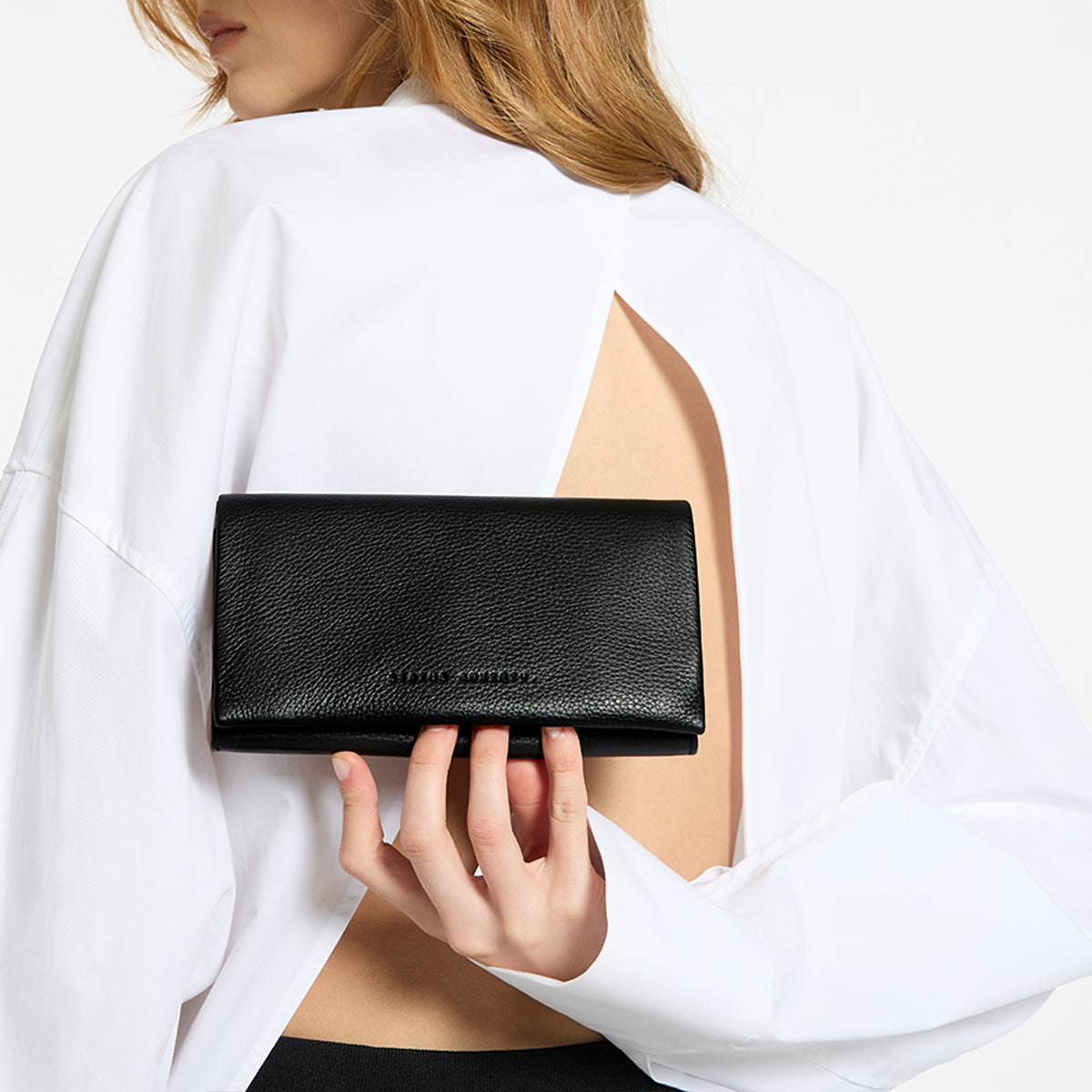 Status Anxiety Nevermind Women's Leather Wallet Black