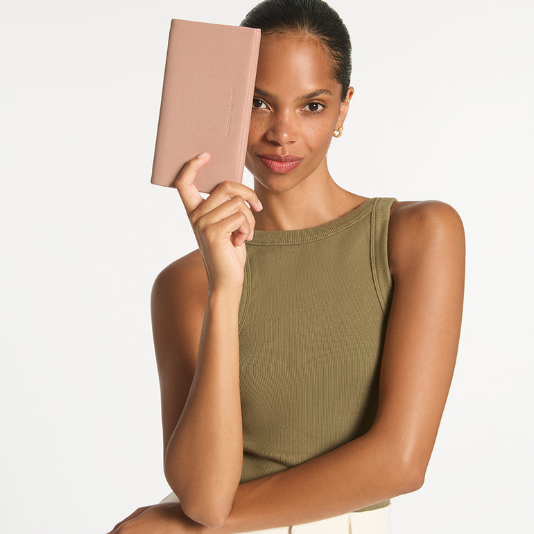 Status Anxiety Nevermind Women's Leather Wallet Dusty Pink