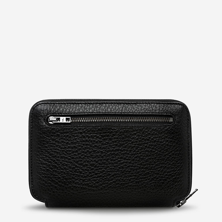 Status Anxiety Nowhere To Be Found Leather Travel Wallet Black