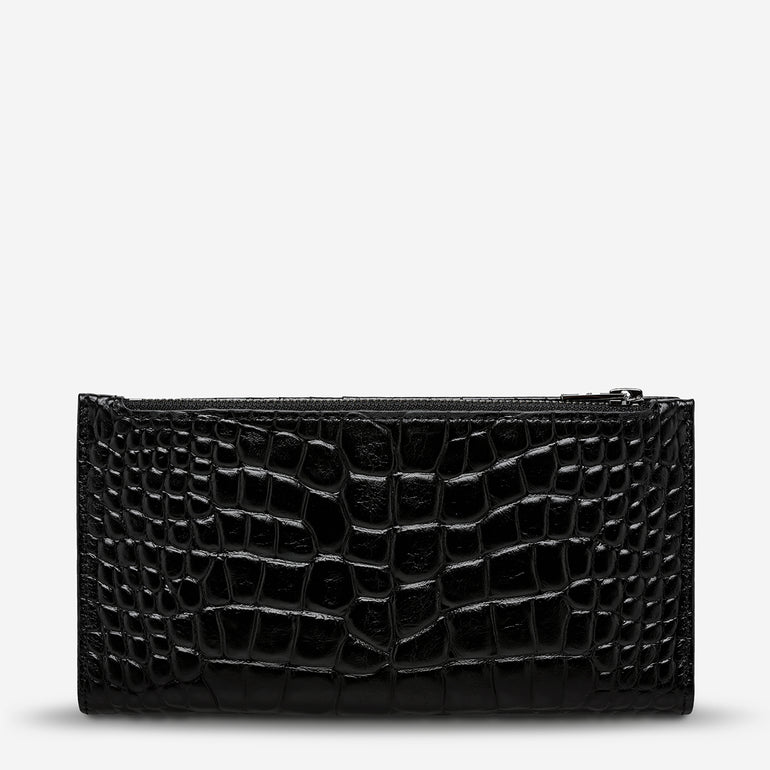 Status Anxiety Old Flame Women's Leather Wallet Black Croc