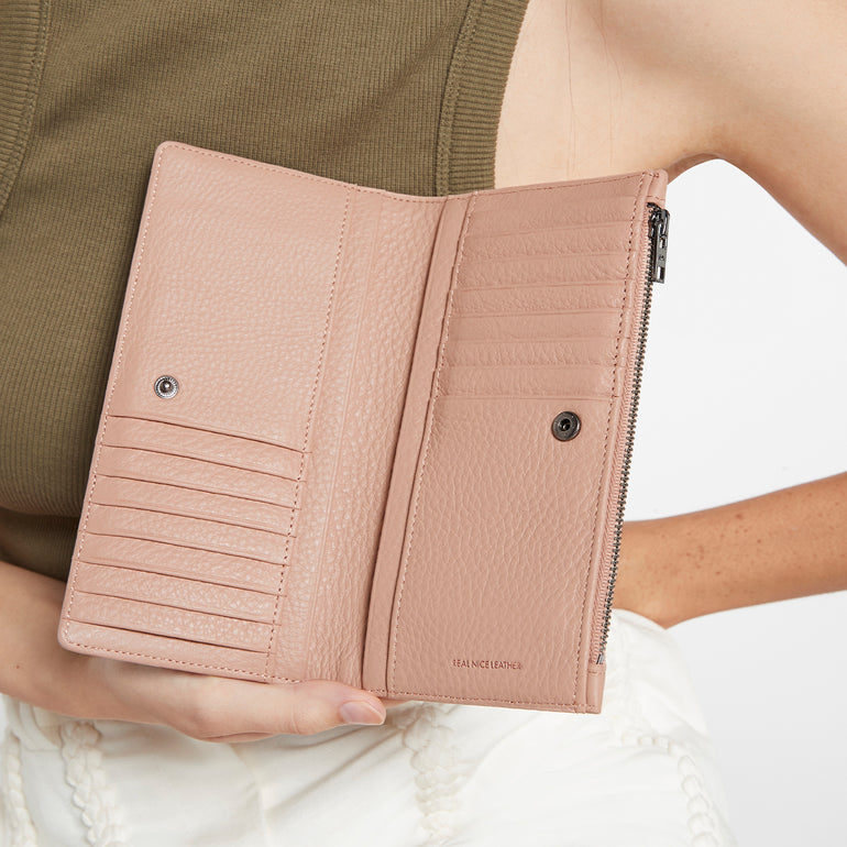 Status Anxiety Old Flame Women's Leather Wallet Dusty Pink
