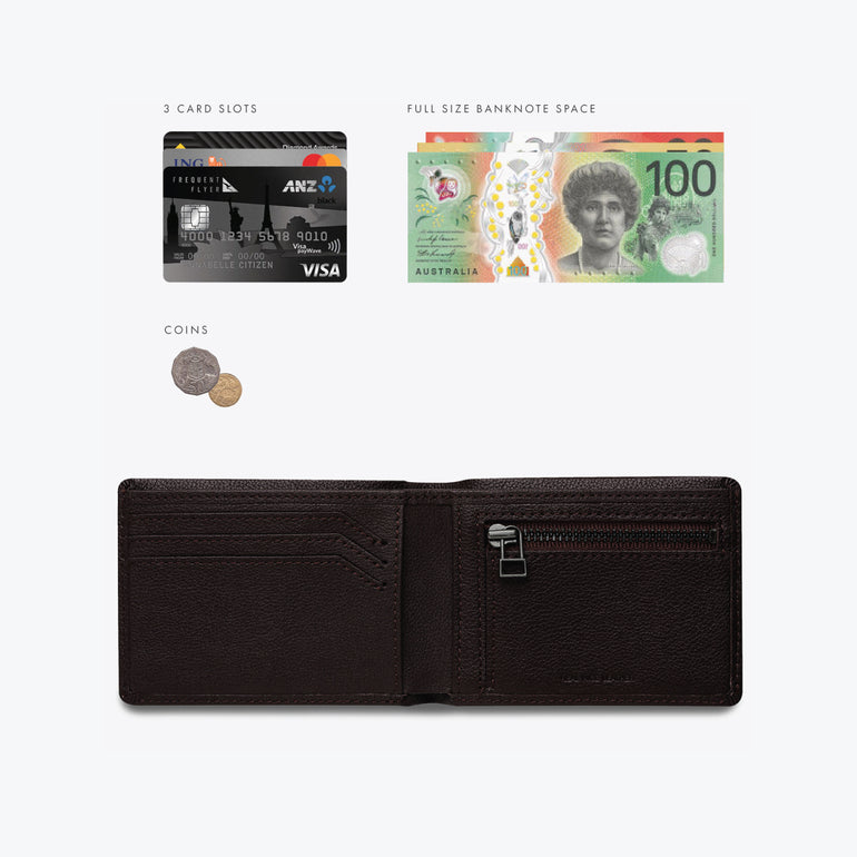 Status Anxiety Otis Men's Leather Wallet Chocolate