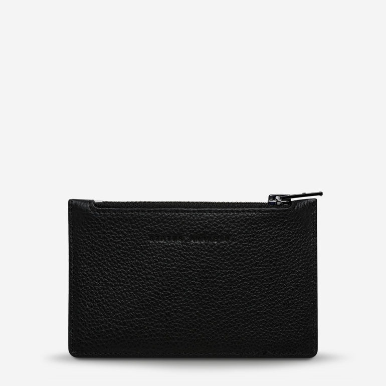 Status Anxiety Avoiding Things Women's Leather Wallet Black