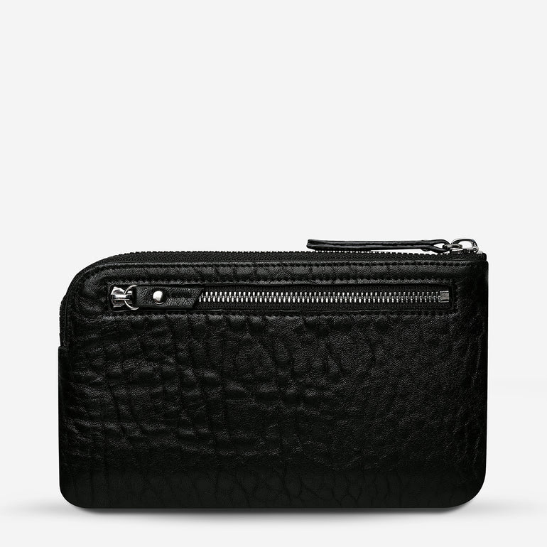 Status Anxiety Smoke and Mirrors Women's Leather Pouch Wallet Black Bubble