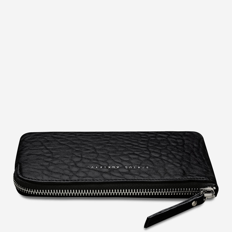 Status Anxiety Smoke and Mirrors Women's Leather Pouch Wallet Black Bubble