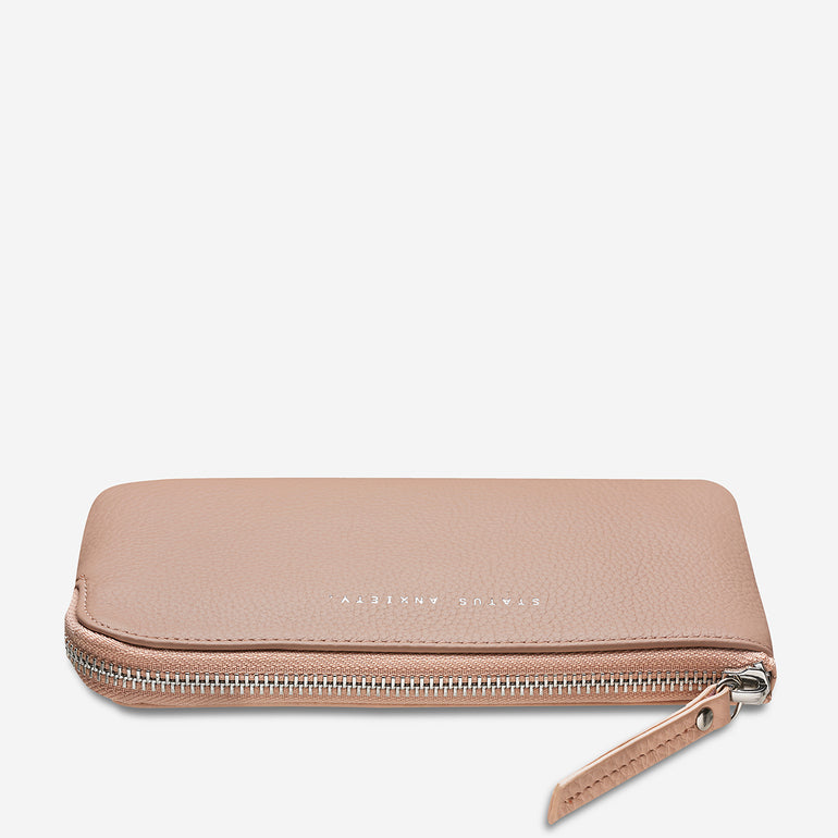Status Anxiety Smoke and Mirrors Women's Leather Pouch Wallet Dusty Pink
