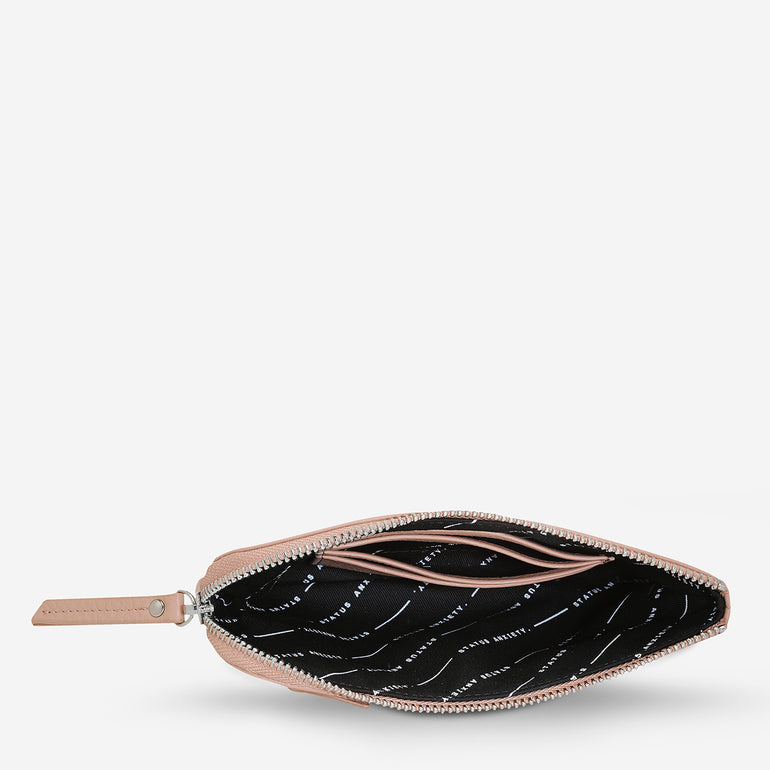 Status Anxiety Smoke and Mirrors Women's Leather Pouch Wallet Dusty Pink
