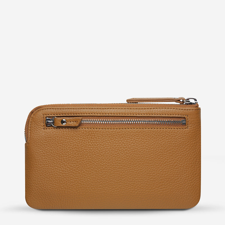 Status Anxiety Smoke and Mirrors Women's Leather Pouch Wallet Tan