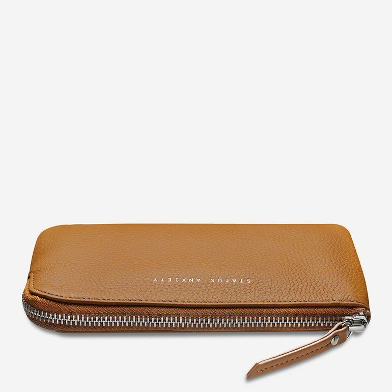 Status Anxiety Smoke and Mirrors Women's Leather Pouch Wallet Tan