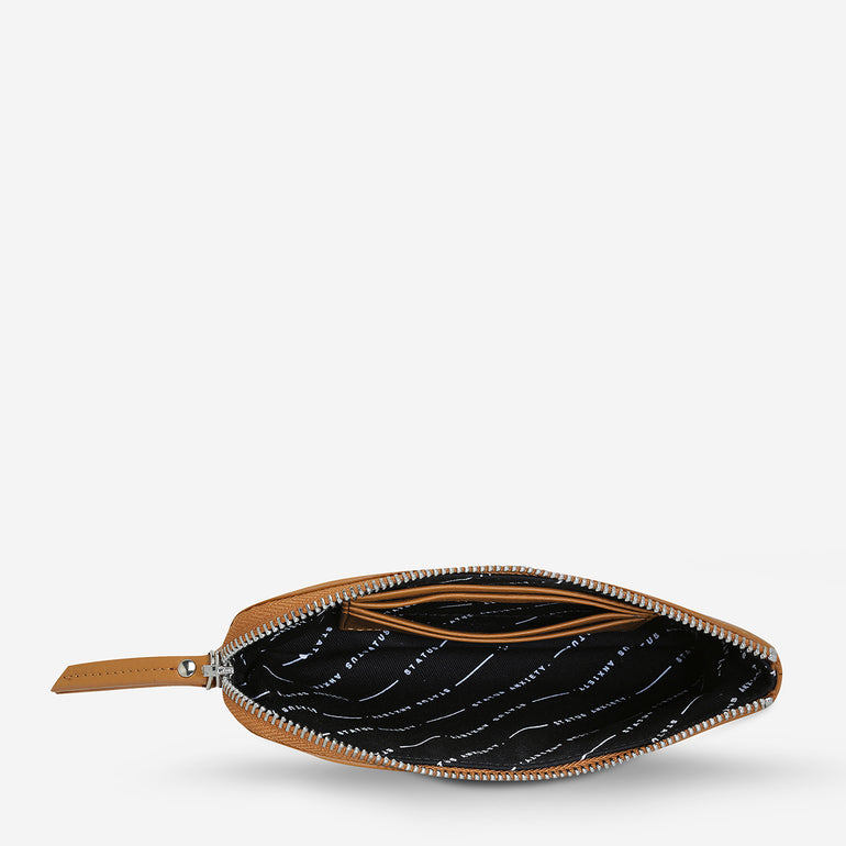 Status Anxiety Smoke and Mirrors Women's Leather Pouch Wallet Tan