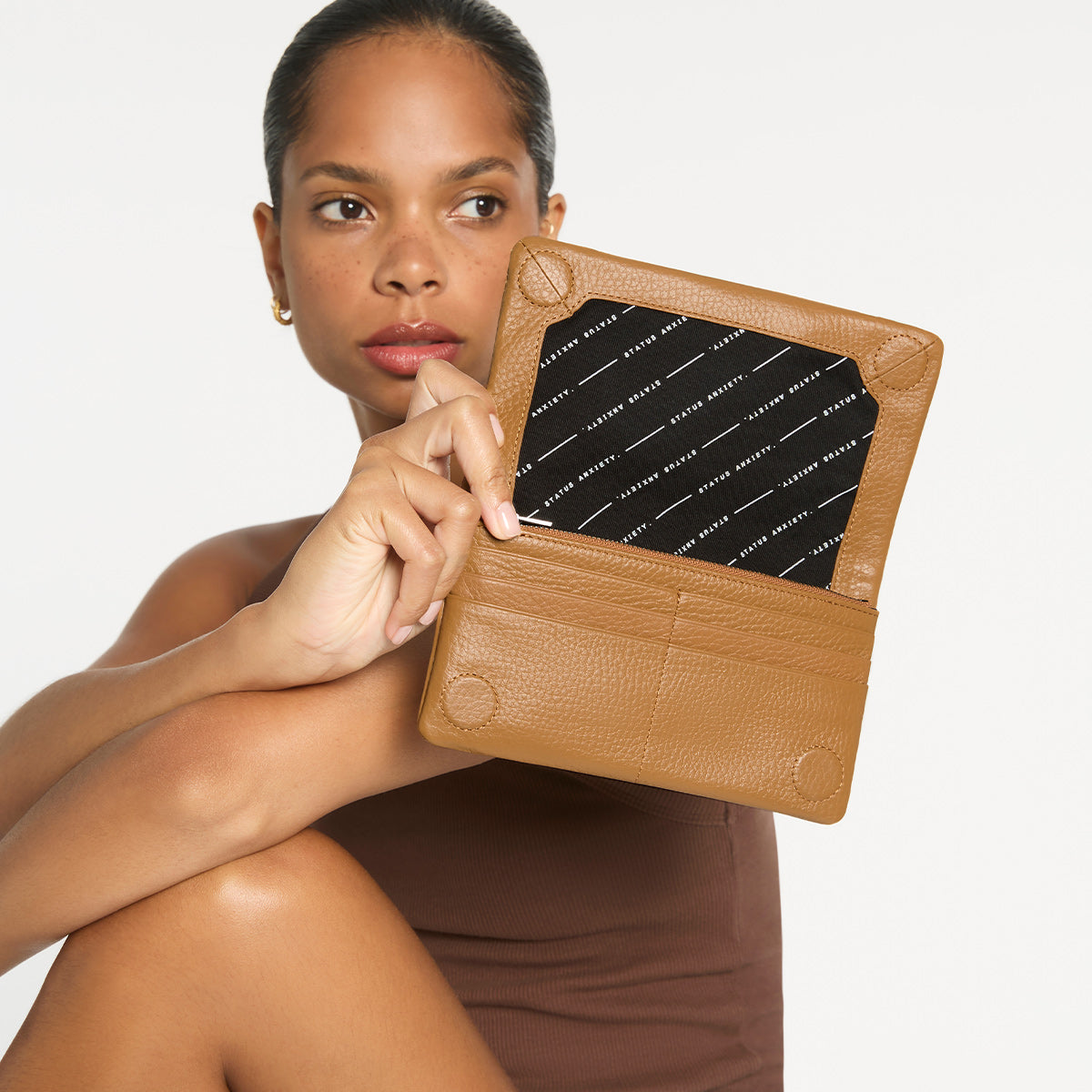 Status Anxiety Some Type Of Love Women's Leather Wallet Tan