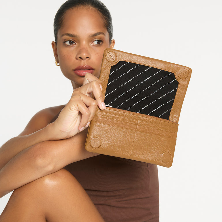 Status Anxiety Some Type Of Love Women's Leather Wallet Tan