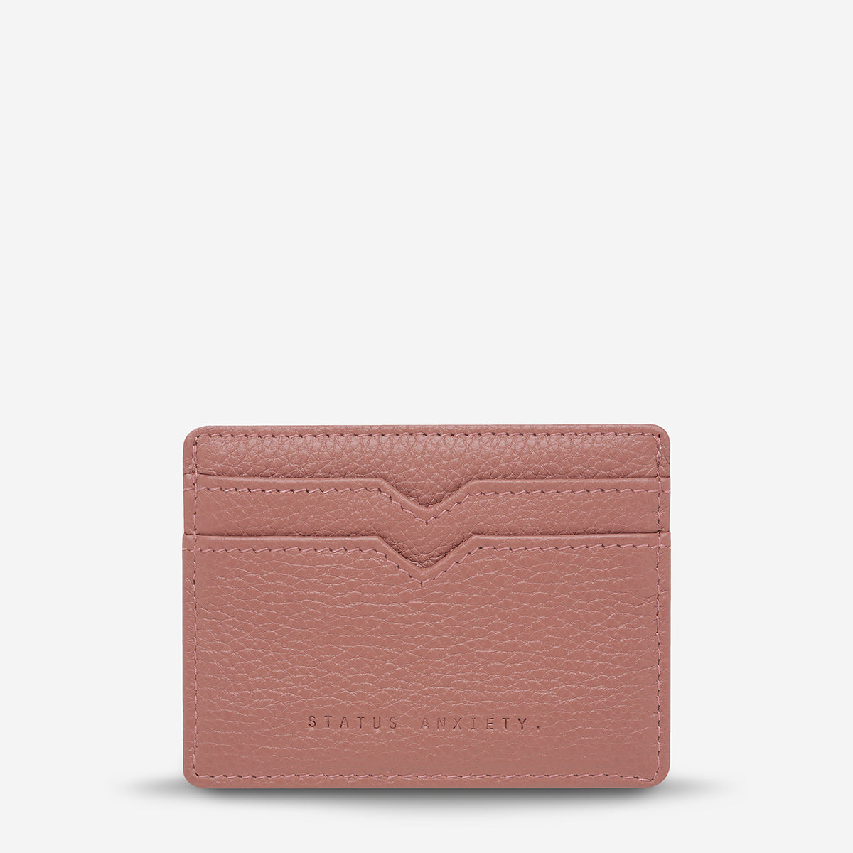 Status Anxiety Together For Now Women's Leather Card Wallet Dusty Rose
