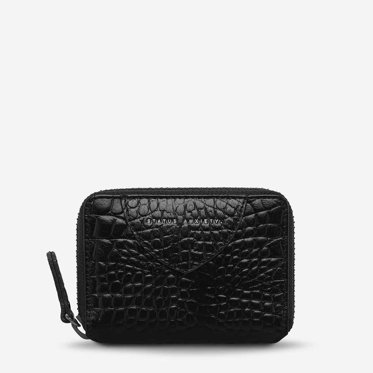 Status Anxiety Wayward Women's Leather Wallet Black Croc