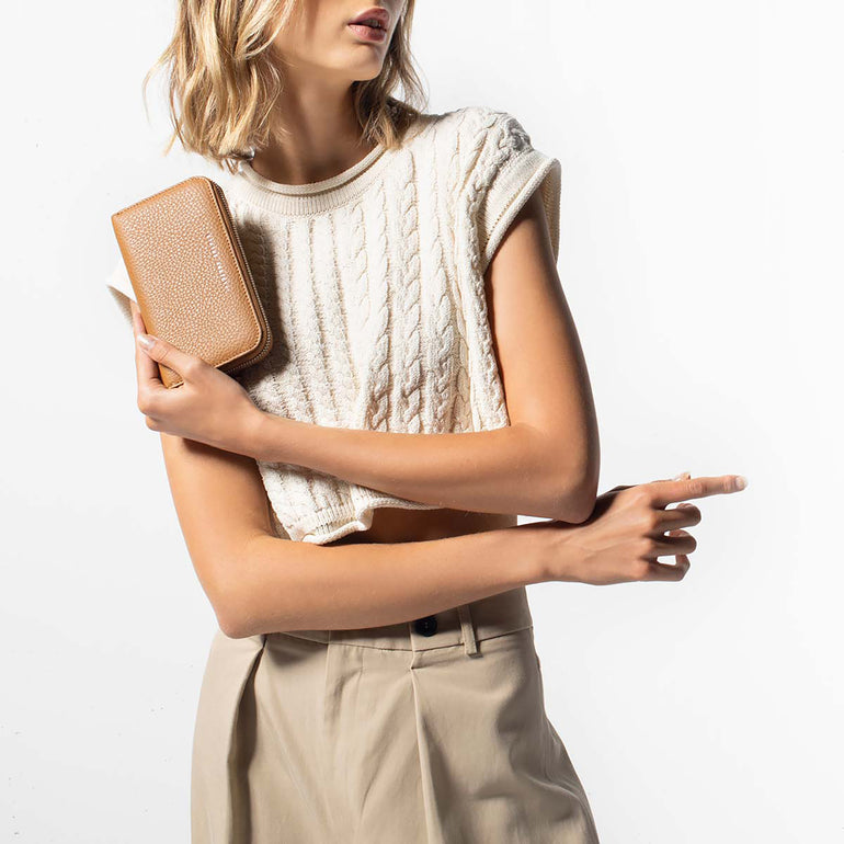 Status Anxiety Yet To Come Leather Wallet Tan