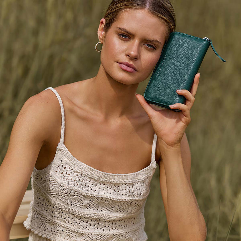 Status Anxiety Yet To Come Leather Wallet Teal