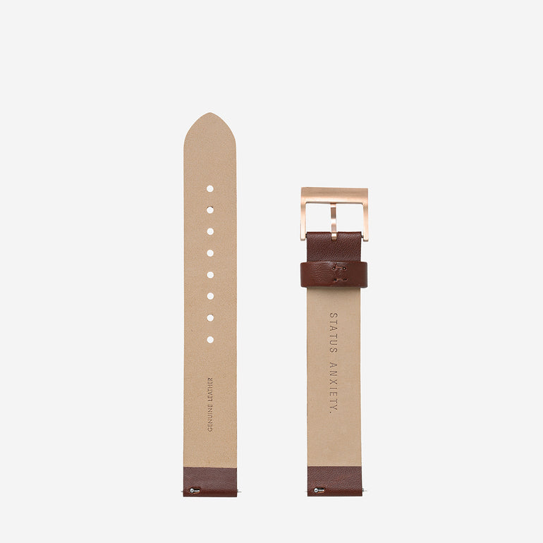 Status Anxiety Repeat After Me Leather Strap Brown