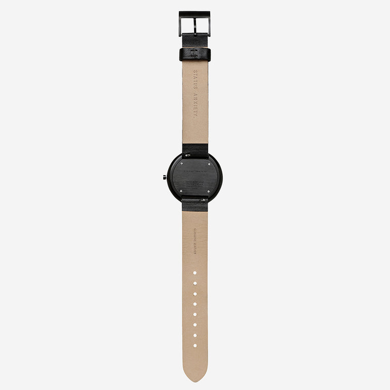 Status Anxiety Repeat After Me Leather Strap Black