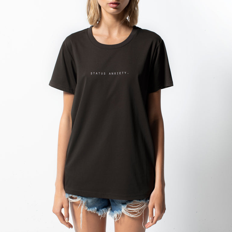 Status Anxiety Think It Over Women's T Shirt Coal