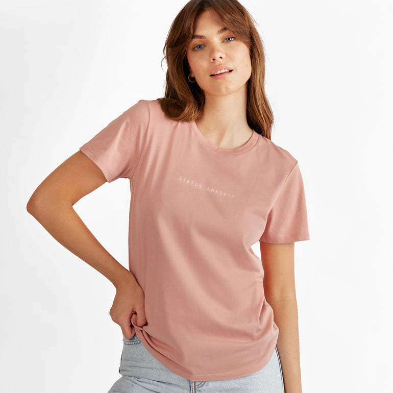 Status Anxiety Think it Over Women's T-shirt Rose